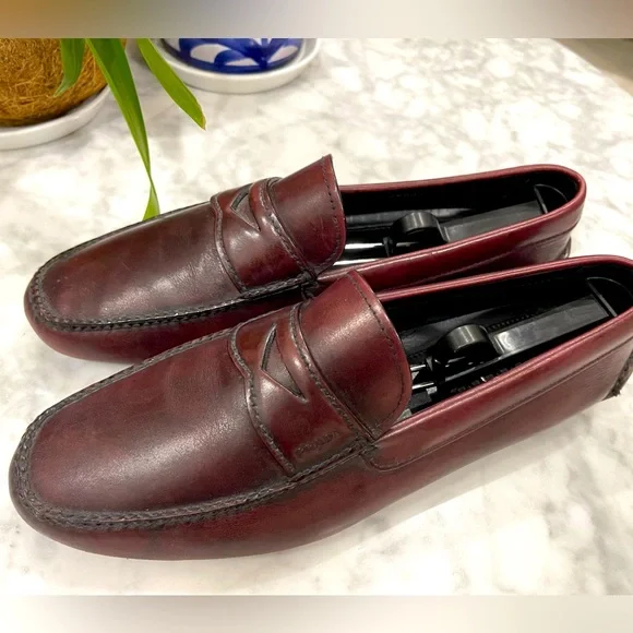 Prada | Shoes | Prada Moccasins Burgundy Color Excellent  display picture 1